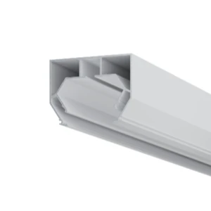 Профиль Алформ Парсек АМ 1 Карнизный Однорядный Чёрный, Белый мат. 2, 3.2 п.м.