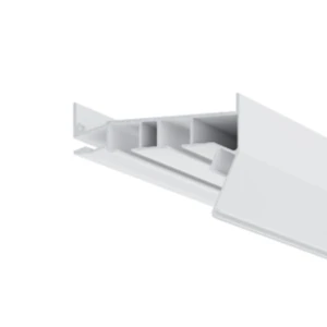 Профиль Парсек ПК 15 Карнизная гардина Двухрядный Чёрный, Белый мат. 2, 2.3, 3.2, 3.6 п.м.